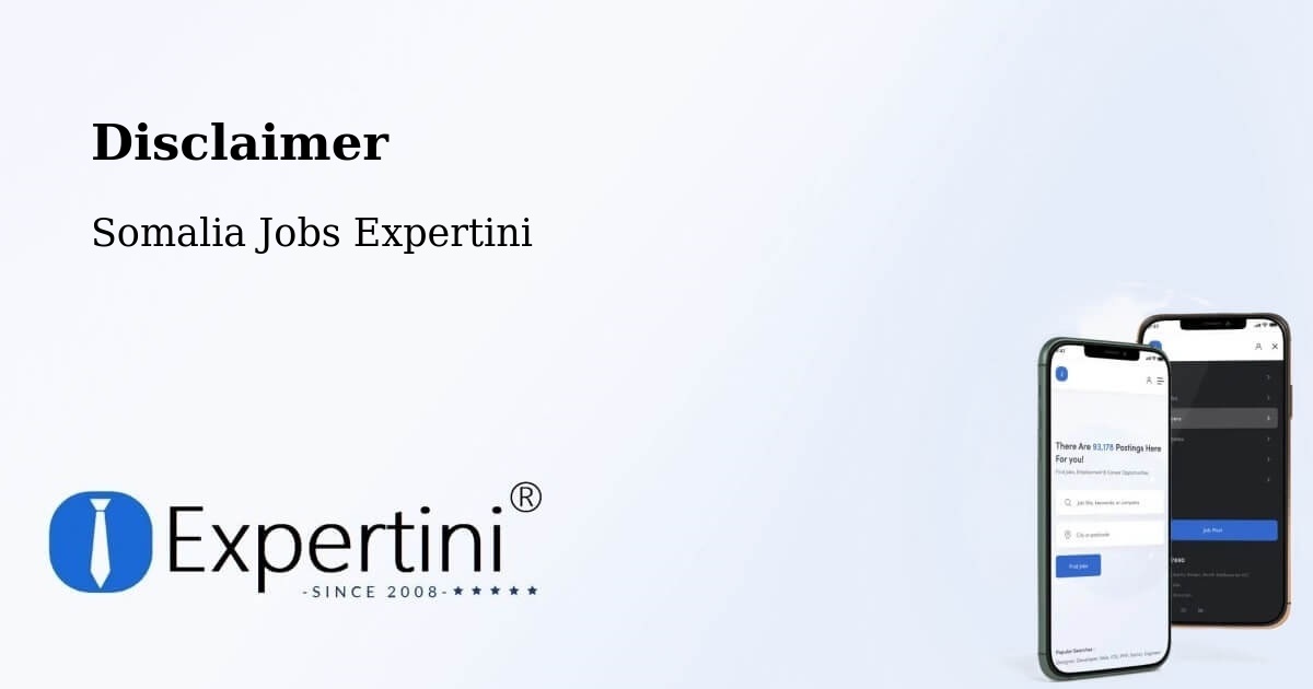 Disclaimer – Ceek - Somalia Jobs Expertini